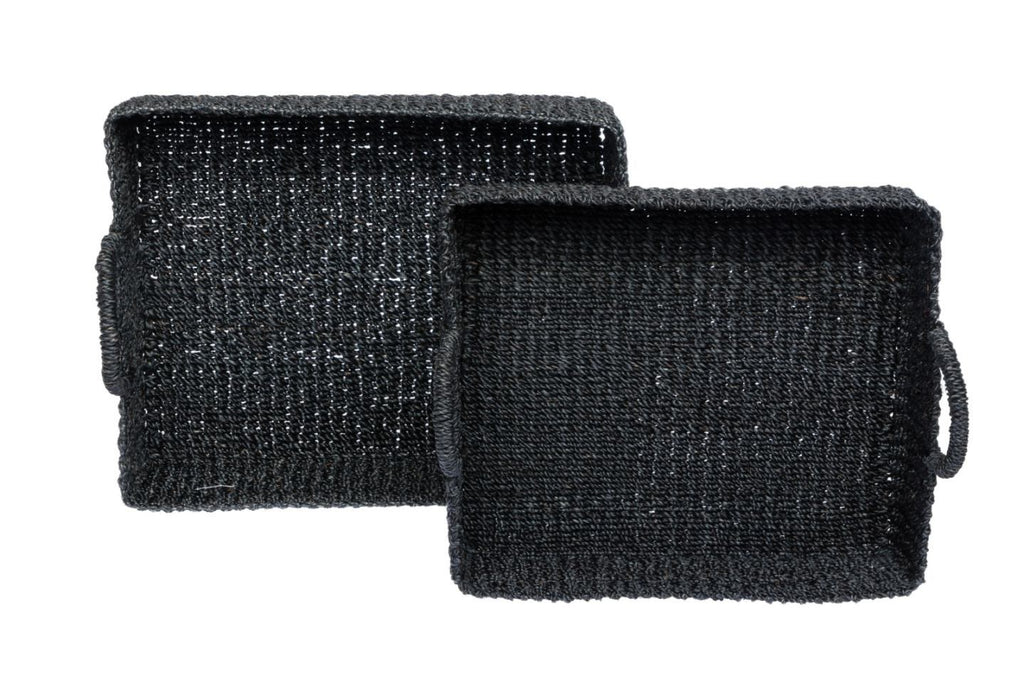 Elevate your home organization with the Stephanie Trays Set of 2. Handwoven from 100% natural plant fiber, these eco-friendly trays offer chic and sustainable storage solutions for any room, enhancing your decor with natural elegance.