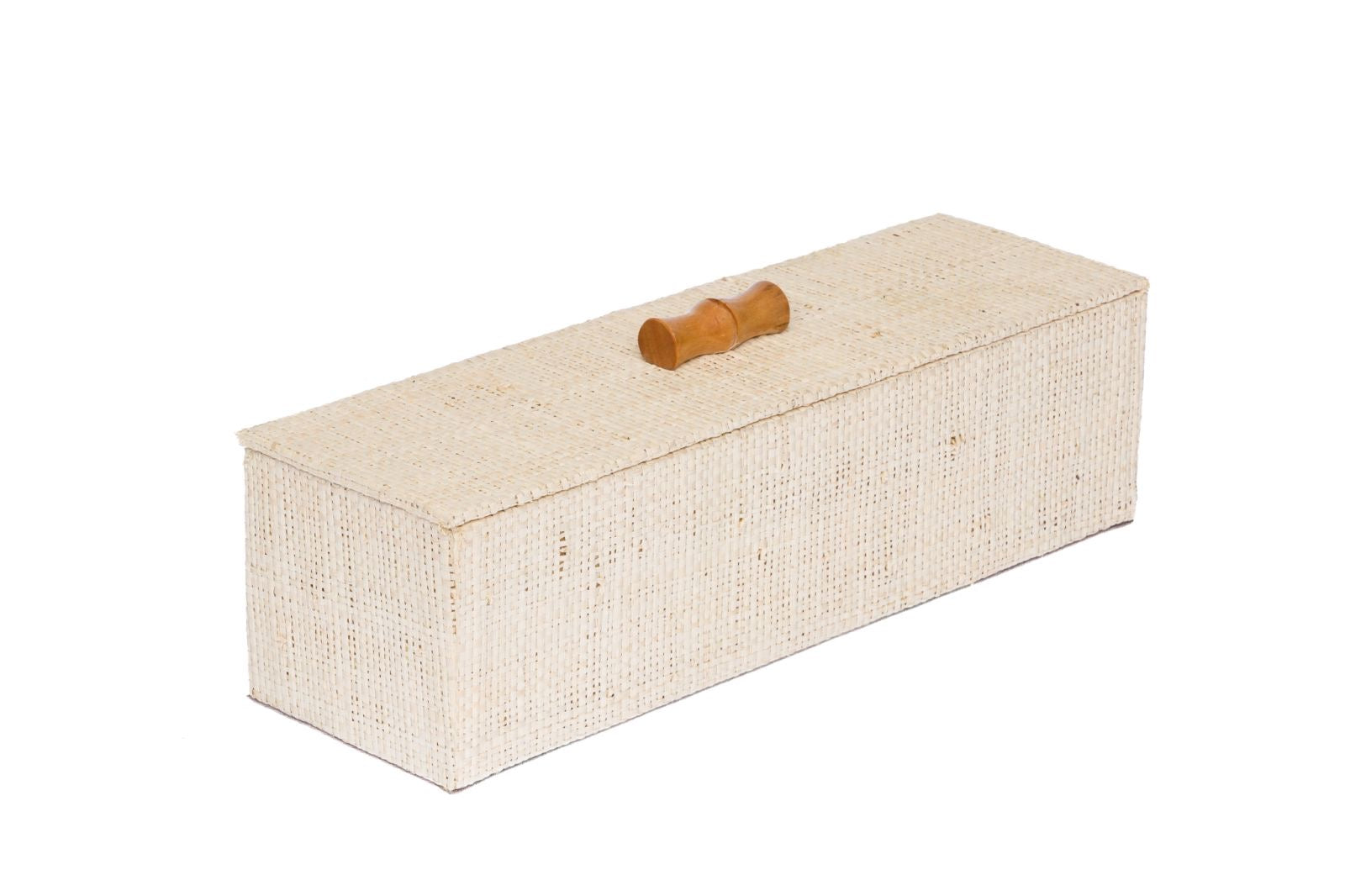 Natural raffia wine gift box, handcrafted and designed to fit standard wine bottles for elegant eco-friendly gifting.