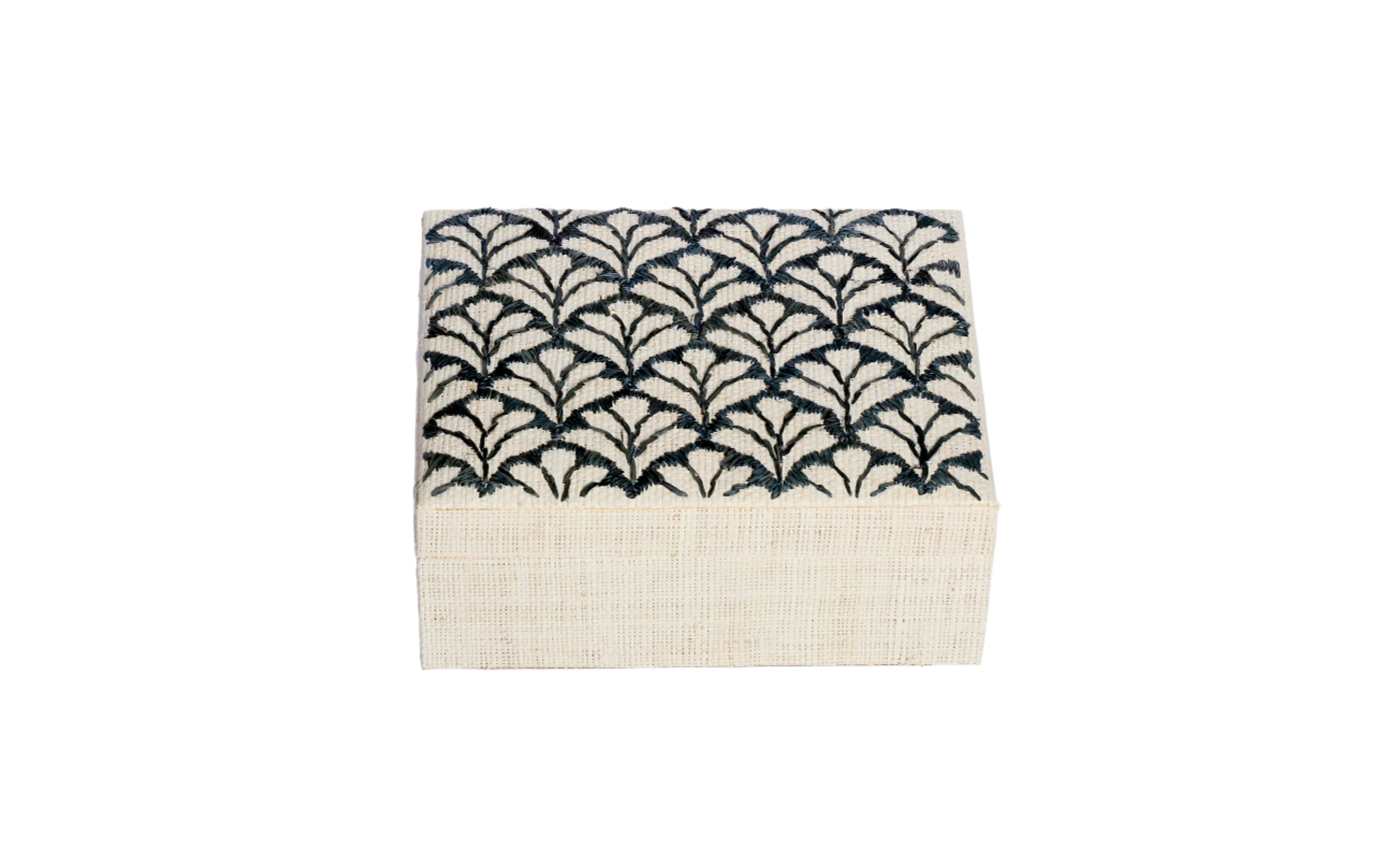 Store your jewelry in style with the Penelope Floral Embroidery Jewelry Box. Made from eco-friendly materials and featuring intricate embroidery, this sustainable box combines function and elegance for your vanity or dresser.