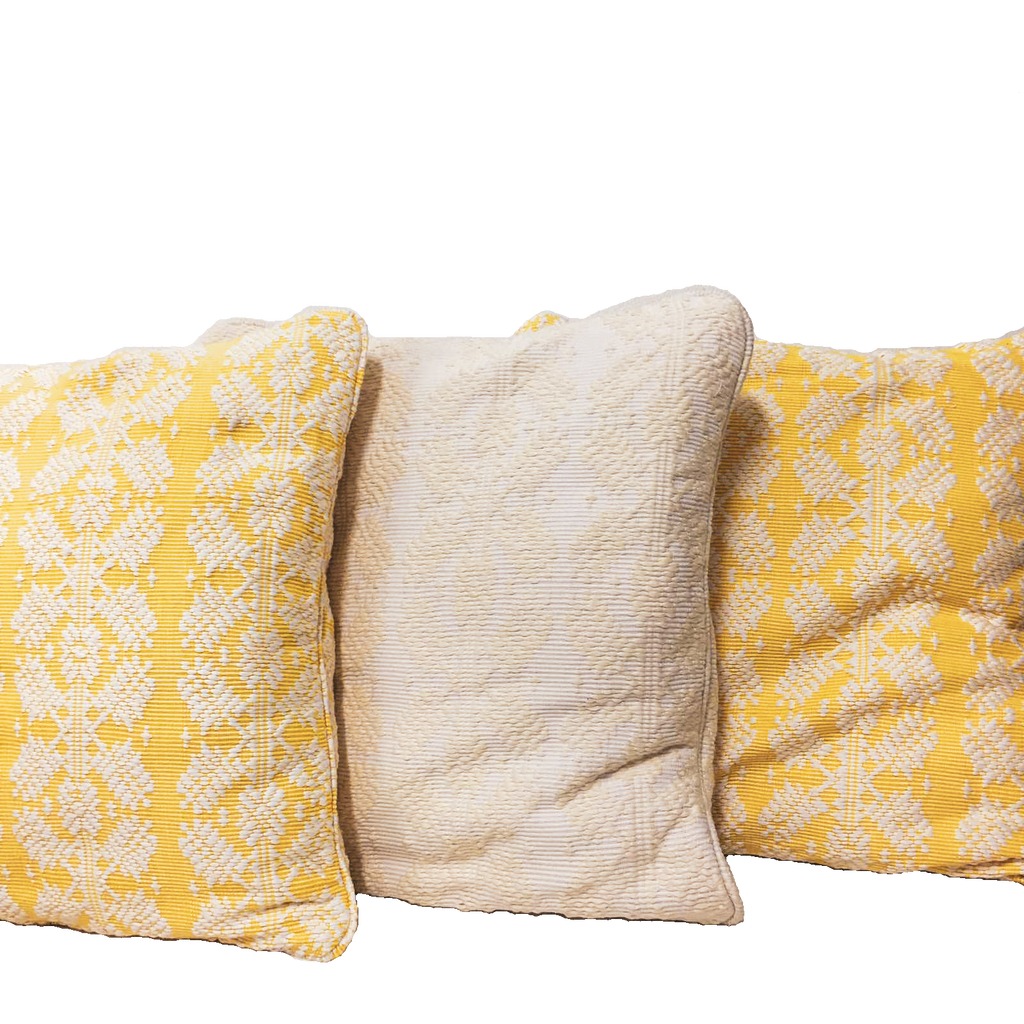 Dani Inabel Pillowcases, crafted from traditional handwoven Abel Iloco fabric from the Philippines, featuring intricate geometric patterns inspired by nature, like stars, rivers, flowers, and fruits. This culturally significant pillowcase, woven on a pedal loom by skilled Ilocano artisans, adds heritage and elegance to any living space. Perfect for contemporary homes, it honors the rich storytelling tradition of the Ilocos region. Spot clean to preserve its handcrafted beauty, avoiding excessive moisture.